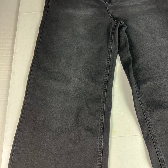 Oat New York Jeans Women's 32x29* High Rise Wide Leg Black Faded Denim Tag 30 - Picture 4 of 16